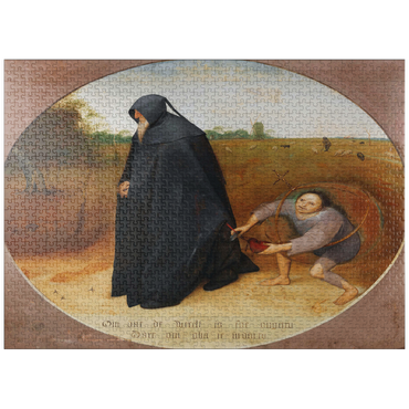 puzzleplate Misanthrope, 1568, by Pieter Bruegel the Elder 1000 Jigsaw Puzzle