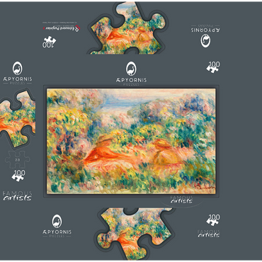 Two Women in a Landscape (Deux femmes dans un paysage) 1918 by Pierre-Auguste Renoir 100 Jigsaw Puzzle box 3D Modell
