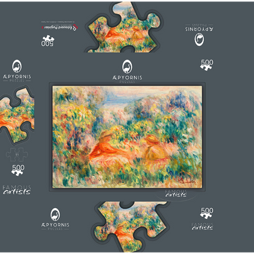 Two Women in a Landscape (Deux femmes dans un paysage) 1918 by Pierre-Auguste Renoir 500 Jigsaw Puzzle box 3D Modell
