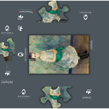 Portrait of Jeanne Durand-Ruel (Portrait de Mlle. J.) 1876 by Pierre-Auguste Renoir 100 Jigsaw Puzzle box 3D Modell