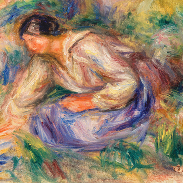 Woman in Blue Skirt (Femme en jupe bleue) (1917) by Pierre-Auguste Renoir 1000 Jigsaw Puzzle 3D Modell