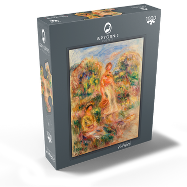 Standing Woman and Seated Woman in a Landscape (Une femme debout et une femme assise dans un paysage) (1919) by Pierre-Auguste Renoir 1000 Jigsaw Puzzle box view1