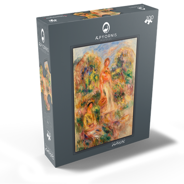 Standing Woman and Seated Woman in a Landscape Une femme debout et une femme assise dans un paysage 1919 by Pierre-Auguste Renoir 100 Jigsaw Puzzle box view1