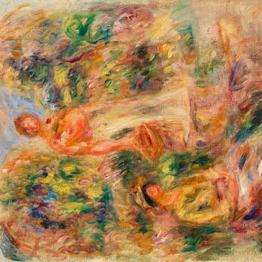 Standing Woman and Seated Woman in a Landscape Une femme debout et une femme assise dans un paysage 1919 by Pierre-Auguste Renoir 100 Jigsaw Puzzle 3D Modell