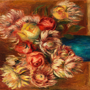 Flowers in a Green Vase (Fleurs dans un vase vert) (1912) by Pierre-Auguste Renoir 1000 Jigsaw Puzzle 3D Modell