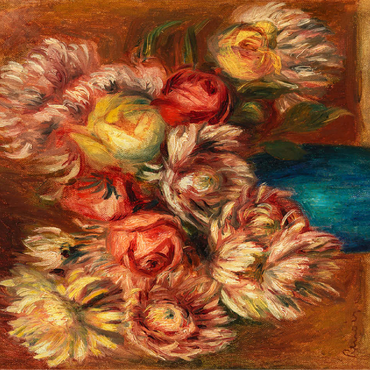 Flowers in a Green Vase (Fleurs dans un vase vert) 1912 by Pierre-Auguste Renoir 100 Jigsaw Puzzle 3D Modell