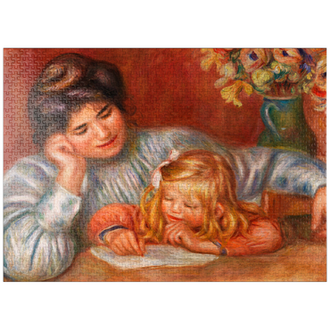 puzzleplate Writing Lesson (La Leçon d'écriture) (1905) by Pierre-Auguste Renoir 1000 Jigsaw Puzzle