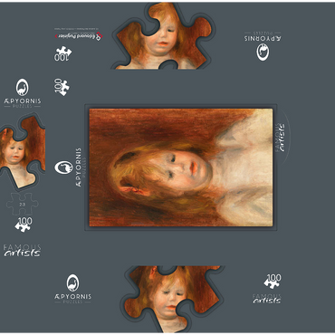 Portrait of Jean Renoir (Portrait de Jean Renoir) 1897 by Pierre-Auguste Renoir 100 Jigsaw Puzzle box 3D Modell