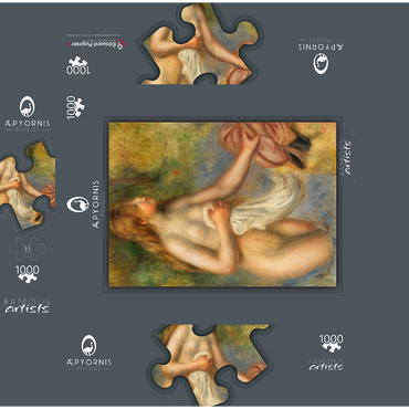 Bather (Baigneuse) (1895) by Pierre-Auguste Renoir 1000 Jigsaw Puzzle box 3D Modell