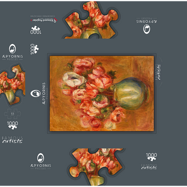 Anemones (Anémones) (1907) by Pierre-Auguste Renoir 1000 Jigsaw Puzzle box 3D Modell