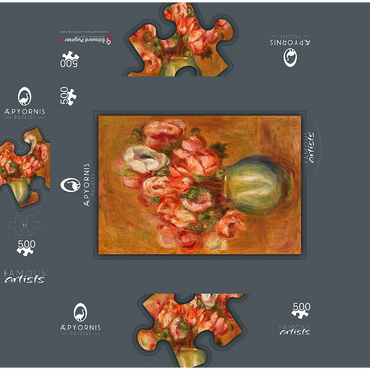 Anemones (Anémones) 1907 by Pierre-Auguste Renoir 500 Jigsaw Puzzle box 3D Modell
