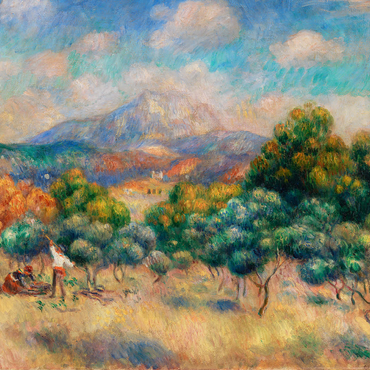 Mount of Sainte-Victoire (1888-1889) by Pierre-Auguste Renoir 1000 Jigsaw Puzzle 3D Modell