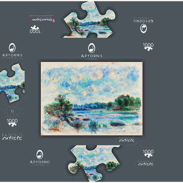 Landscape at Pont-Aven (1892) by Pierre-Auguste Renoir 1000 Jigsaw Puzzle box 3D Modell