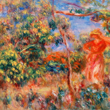 Woman in Red in a Landscape (Femme en rouge dans un paysage) 1917 by Pierre-Auguste Renoir 500 Jigsaw Puzzle 3D Modell