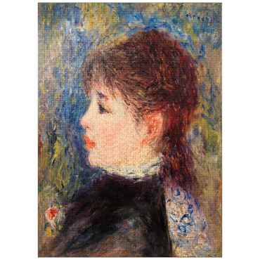 puzzleplate Young Woman with Rose (Jeune fille à la rose) (1877) by Pierre-Auguste Renoir 1000 Jigsaw Puzzle