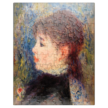 puzzleplate Young Woman with Rose (Jeune fille à la rose) 1877 by Pierre-Auguste Renoir 100 Jigsaw Puzzle