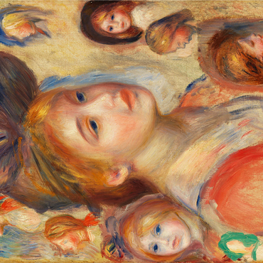 Study of Girls' Heads (Étude de têtes de jeunes filles) (1893) by Pierre-Auguste Renoir 1000 Jigsaw Puzzle 3D Modell