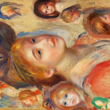 Study of Girls Heads (Étude de têtes de jeunes filles) 1893 by Pierre-Auguste Renoir 100 Jigsaw Puzzle 3D Modell