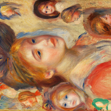 Study of Girls Heads (Étude de têtes de jeunes filles) 1893 by Pierre-Auguste Renoir 500 Jigsaw Puzzle 3D Modell
