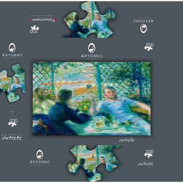 Lunch at the Restaurant Fournaise The Rowers Lunch 1875 by Pierre-Auguste Renoir 100 Jigsaw Puzzle box 3D Modell
