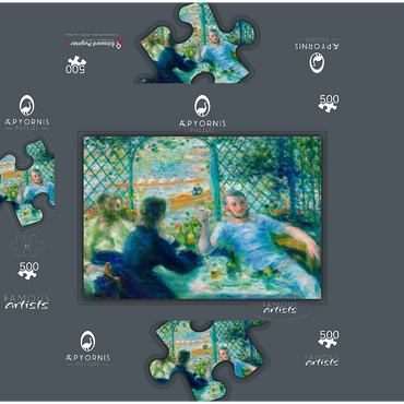 Lunch at the Restaurant Fournaise The Rowers Lunch 1875 by Pierre-Auguste Renoir 500 Jigsaw Puzzle box 3D Modell