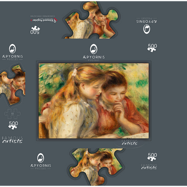 Reading (La Lecture) 1891 by Pierre-Auguste Renoir 500 Jigsaw Puzzle box 3D Modell