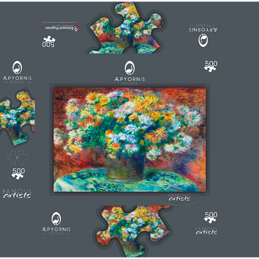 Chrysanthemums 1881-1882 by Pierre-Auguste Renoir 500 Jigsaw Puzzle box 3D Modell