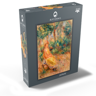 Woman in Pink and Yellow in a Landscape (Femme en rose et jaune dans un paysage) 1917-1919 by Pierre-Auguste Renoir 500 Jigsaw Puzzle box view1