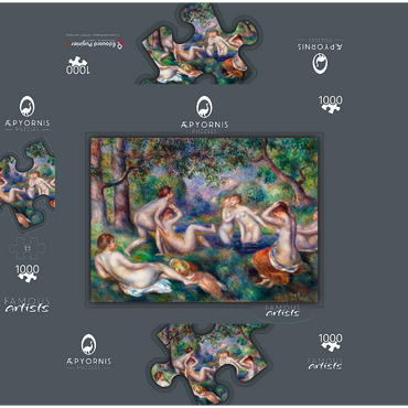 Bathers in the Forest (Baigneuses dans la forêt) (1897) by Pierre-Auguste Renoir 1000 Jigsaw Puzzle box 3D Modell