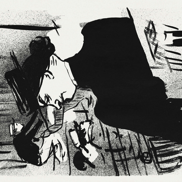 Le Café-concert: Une Spectatrice 1893 by Henri de Toulouse-Lautrec 500 Jigsaw Puzzle 3D Modell