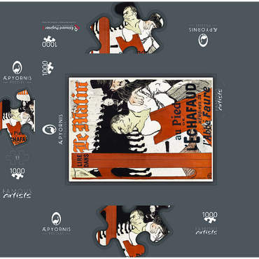 Au Pied de l'Echafaud (1893) by Henri de Toulouse-Lautrec 1000 Jigsaw Puzzle box 3D Modell