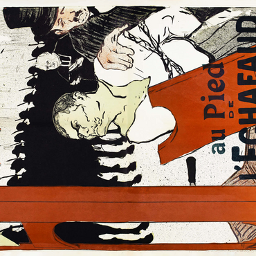 Au Pied de l'Échafaud 1893 by Henri de Toulouse-Lautrec 500 Jigsaw Puzzle 3D Modell