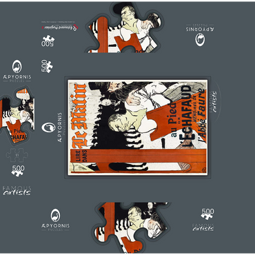 Au Pied de l'Échafaud 1893 by Henri de Toulouse-Lautrec 500 Jigsaw Puzzle box 3D Modell