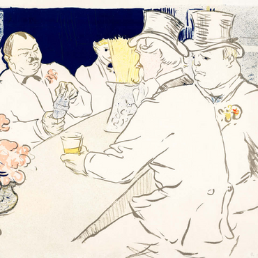 The Irish and American Bar Rue Royale 1896 by Henri de Toulouse-Lautrec 100 Jigsaw Puzzle 3D Modell