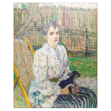 puzzleplate Lady with a Dog 1891 by Henri de Toulouse-Lautrec 100 Jigsaw Puzzle