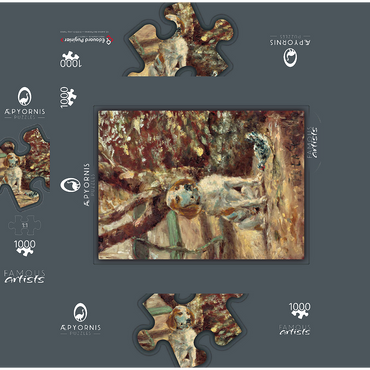 The Artist's Dog Flèche (ca.1881) by Henri de Toulouse-Lautrec 1000 Jigsaw Puzzle box 3D Modell