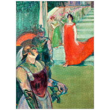 puzzleplate The Opera Messalina at Bordeaux (Messaline descend l'escalier bordé de figurants) (ca. 1900-1901) by Henri de Toulouse-Lautrec 1000 Jigsaw Puzzle