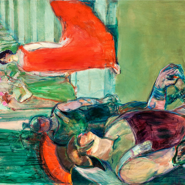 The Opera Messalina at Bordeaux (Messaline descend l'escalier bordé de figurants) (ca. 1900-1901) by Henri de Toulouse-Lautrec 1000 Jigsaw Puzzle 3D Modell