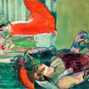 The Opera 'Messalina' at Bordeaux (Messaline descend l'escalier bordé de figurants) by Henri de Toulouse-Lautrec 500 Jigsaw Puzzle 3D Modell