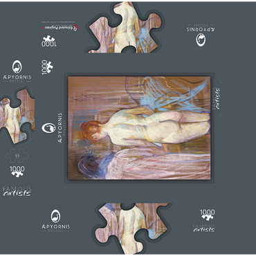 Henri de Toulouse-Lautrec, Prostitutes (1893-1895) 1000 Jigsaw Puzzle box 3D Modell