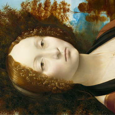 Ginevra de Benci by Leonardo da Vinci 100 Jigsaw Puzzle 3D Modell