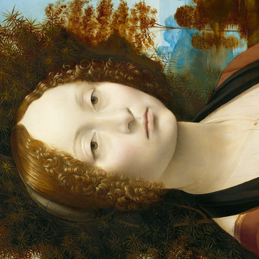 Ginevra de Benci by Leonardo da Vinci 500 Jigsaw Puzzle 3D Modell