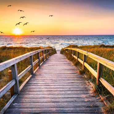 Sunset on Dune Beach in the North Sea 100 Jigsaw Puzzle 3D Modell