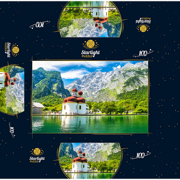 Königsee with the Bartholomew Church 100 Jigsaw Puzzle box 3D Modell