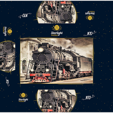 A Departing Steam Train 100 Jigsaw Puzzle box 3D Modell