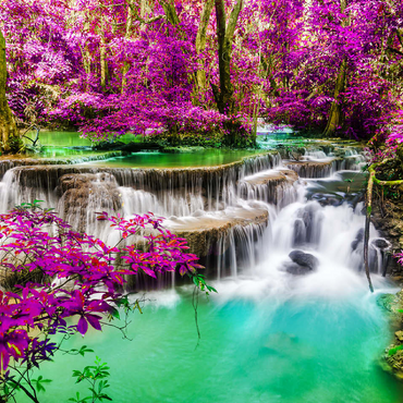 Huay Mae Khamin Waterfall Thailand 100 Jigsaw Puzzle 3D Modell