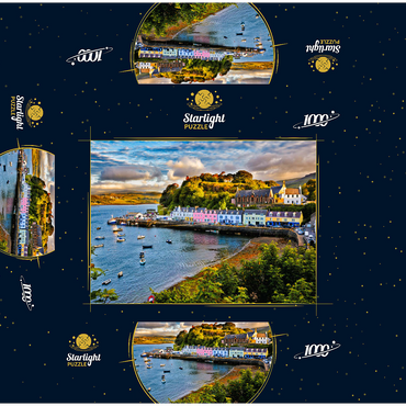 View of Portree before sunset, Isle of Skye, Scotland 1000 Jigsaw Puzzle box 3D Modell