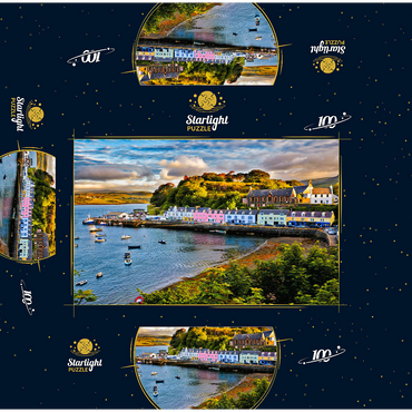 View of Portree before sunset Isle of Skye Scotland 100 Jigsaw Puzzle box 3D Modell