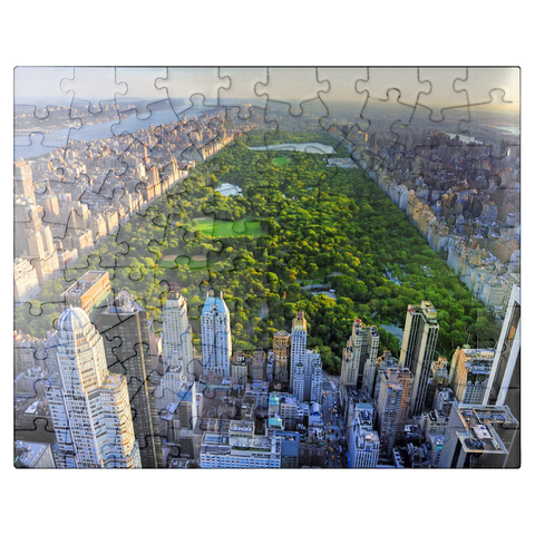 puzzleplate Aerial view of Central Park Manhattan New York 100 Jigsaw Puzzle
