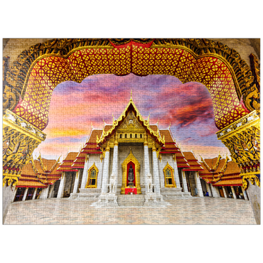 puzzleplate Marble temple in Bangkok, Thailand 1000 Jigsaw Puzzle